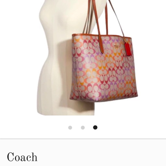 Coach CITY TOTE IN RAINBOW SIGNATURE c1316 - Picture 3 of 6